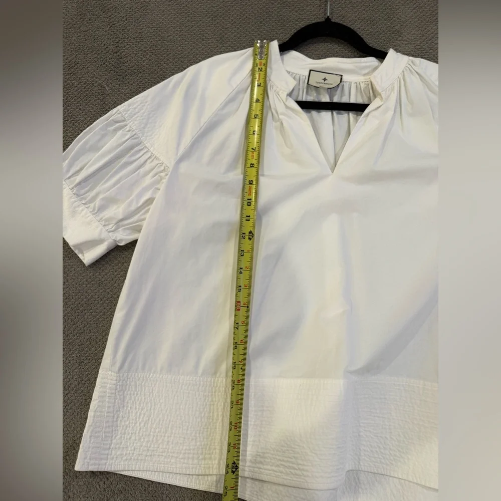 Tuckernuck White Short-Sleeve Peasant Blouse